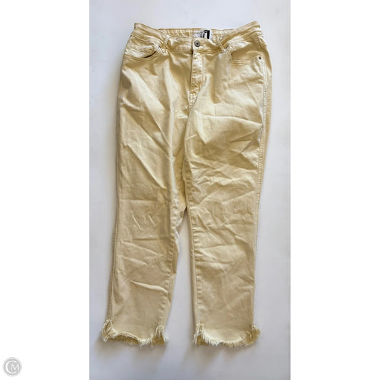 Jeans Straight By Charlie B In Yellow, Size: 12