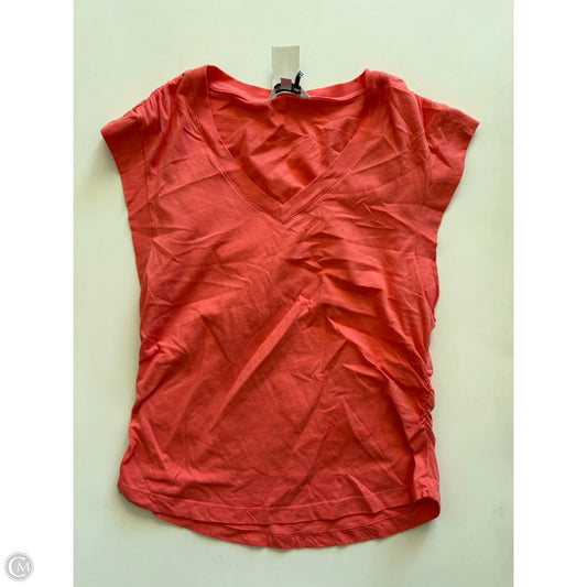 Top Short Sleeve By Dkny In Orange, Size: L