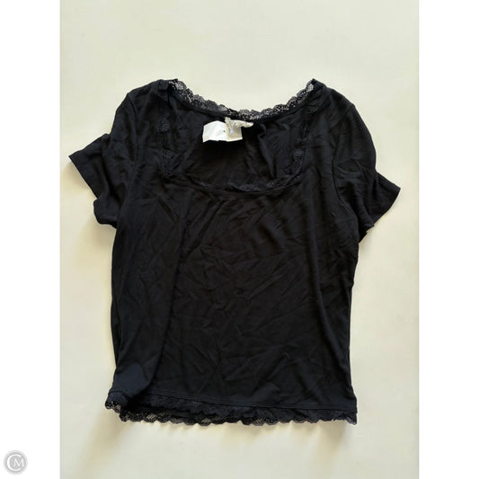 Top Short Sleeve By Olive And Oak In Black, Size: L