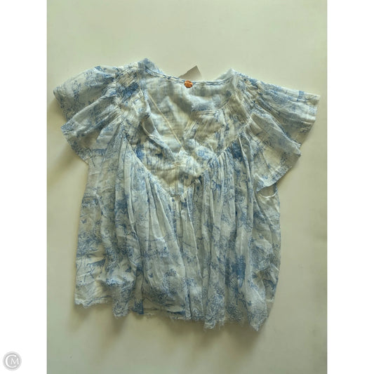 Top Short Sleeve By Free People In Blue, Size: M