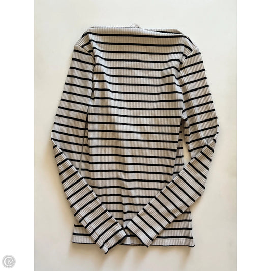 Top Long Sleeve By Loft In Striped Pattern, Size: L