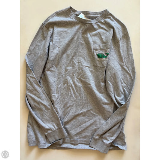 Top Long Sleeve By Vineyard Vines In Grey, Size: L