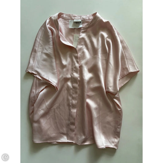 Blouse Short Sleeve By A New Day In Pink, Size: M