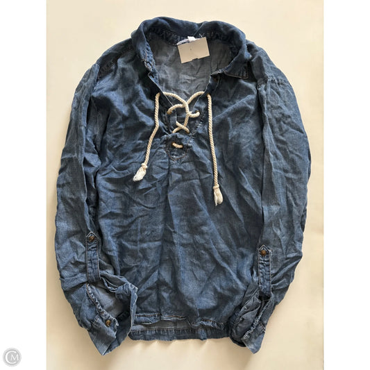 Top Long Sleeve By Jane And Delancey In Blue, Size: L