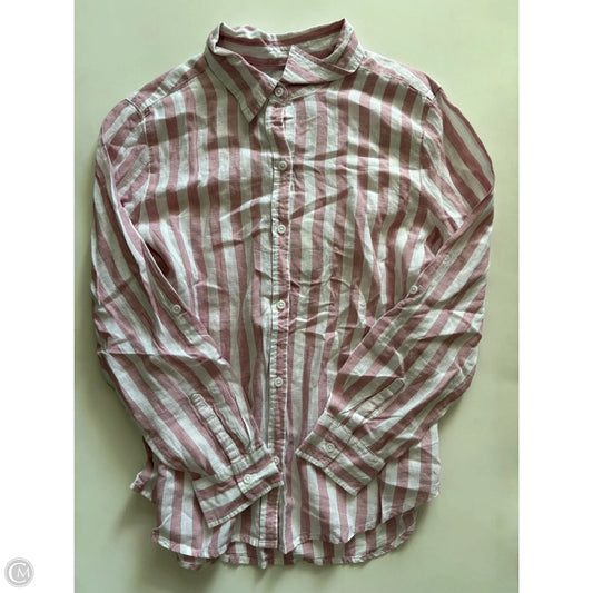 Top Long Sleeve By Lola River In Striped Pattern, Size: L