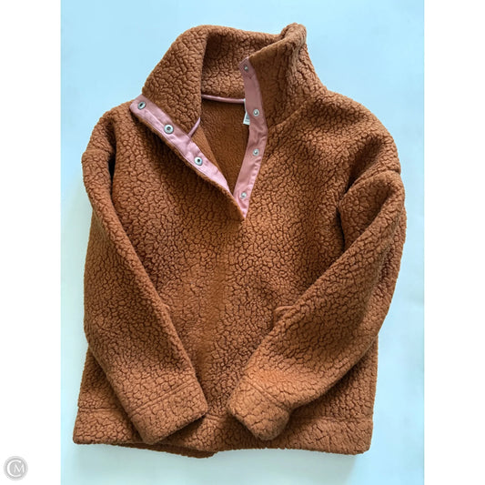 Jacket Fleece By J. Crew In Orange, Size: Xs