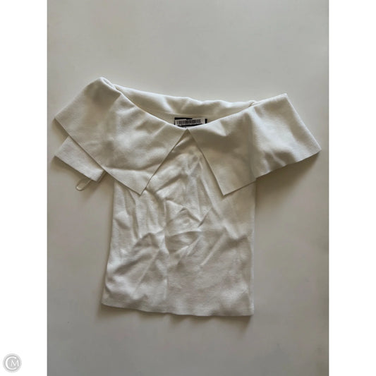 Sweater Short Sleeve By Loft In White, Size: Xs