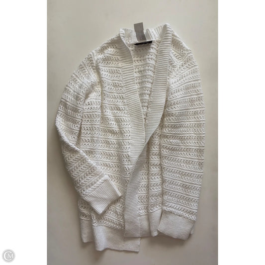Sweater Cardigan By Lane Bryant In White, Size: 14