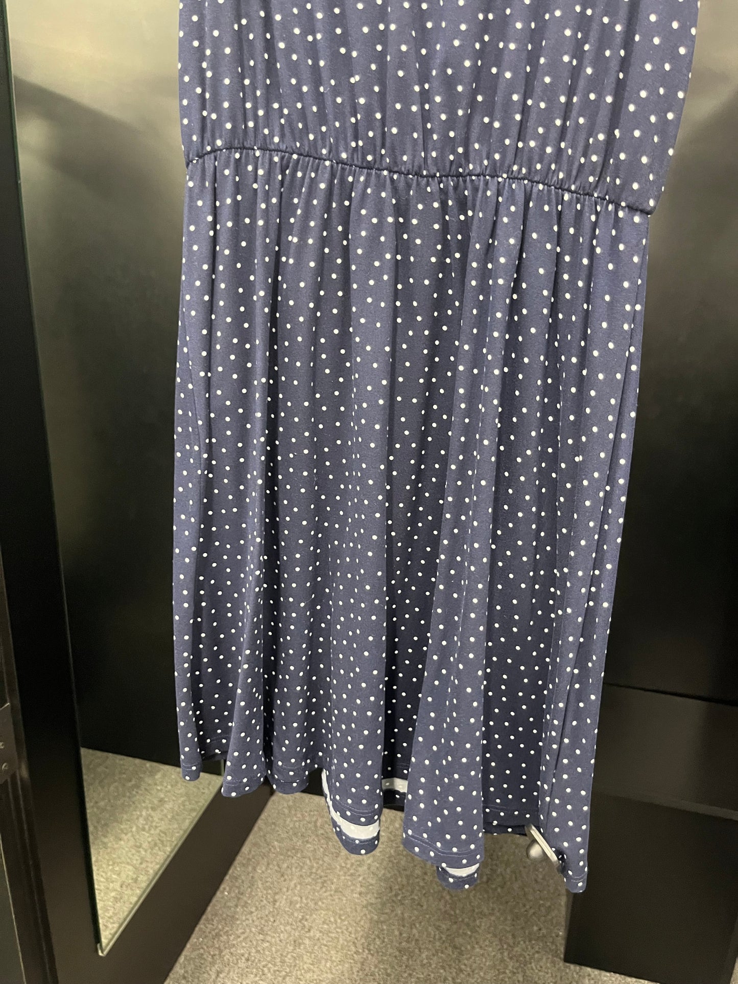 Polkadot Dress Casual Short French Grey, Size M