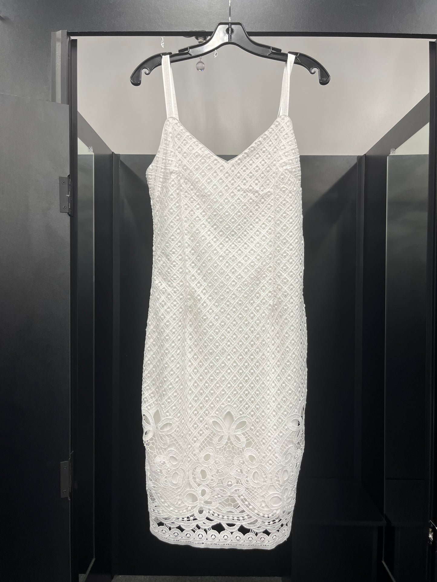 White Dress Party Midi White House Black Market, Size S