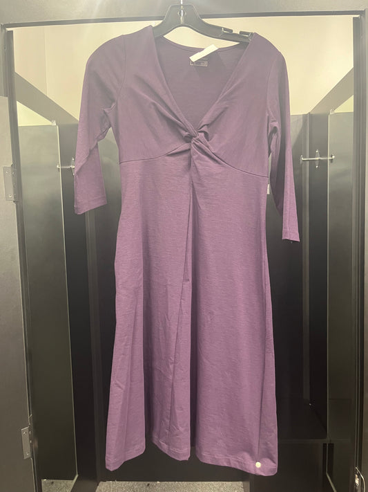 Purple Dress Casual Midi Eddie Bauer, Size Xs