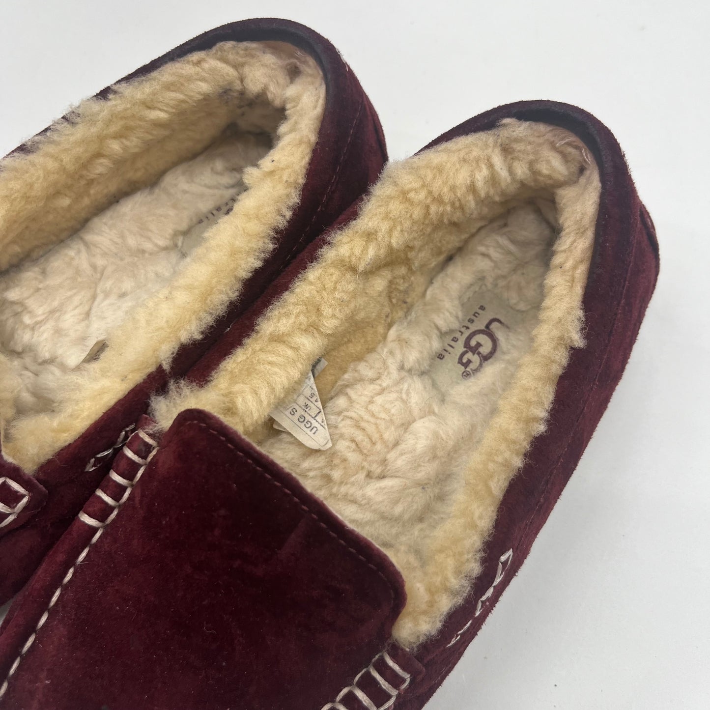 Burgundy Shoes Flats Espadrille Ugg, Size 6