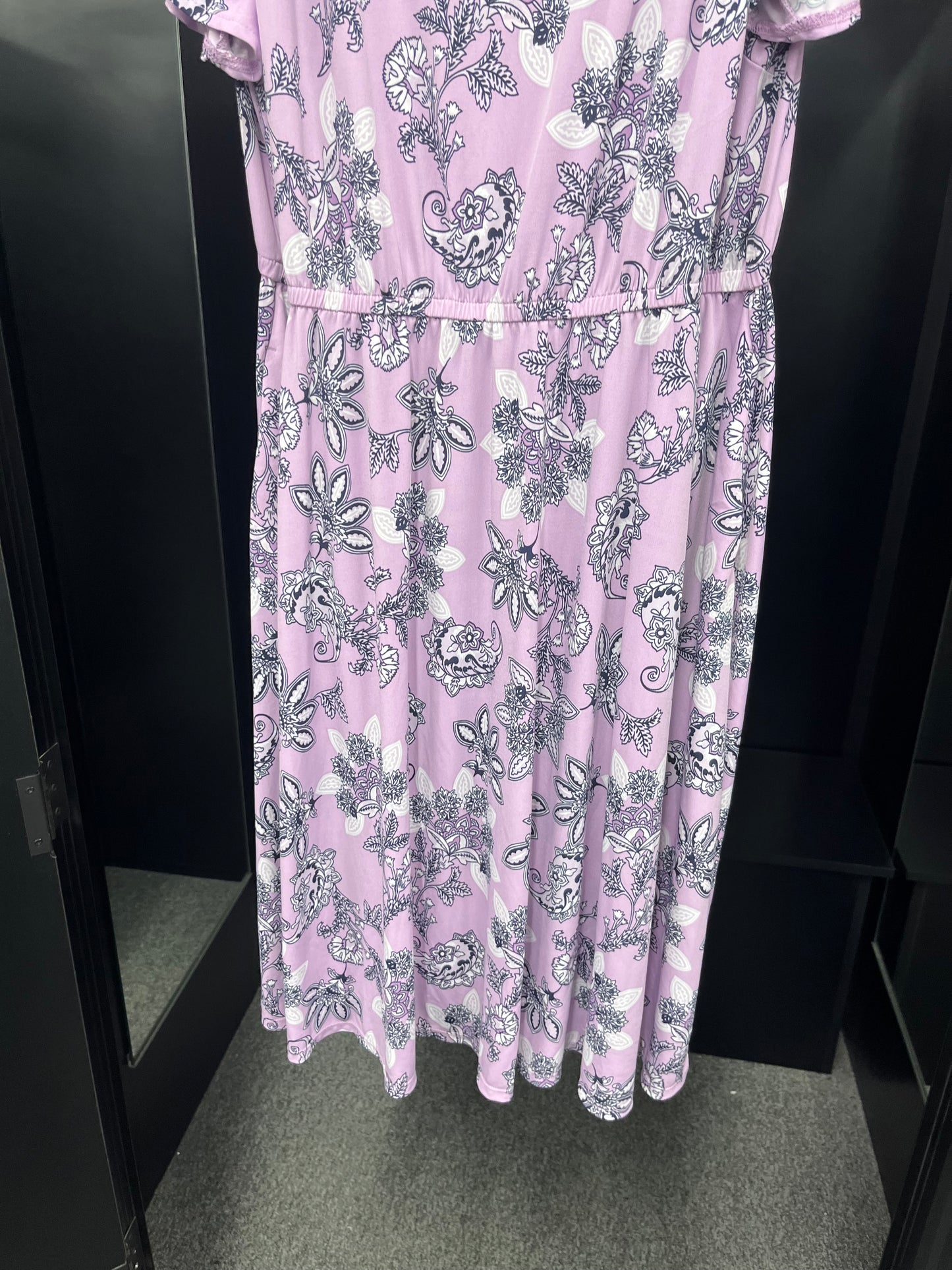 Purple Dress Casual Midi Lane Bryant, Size 18