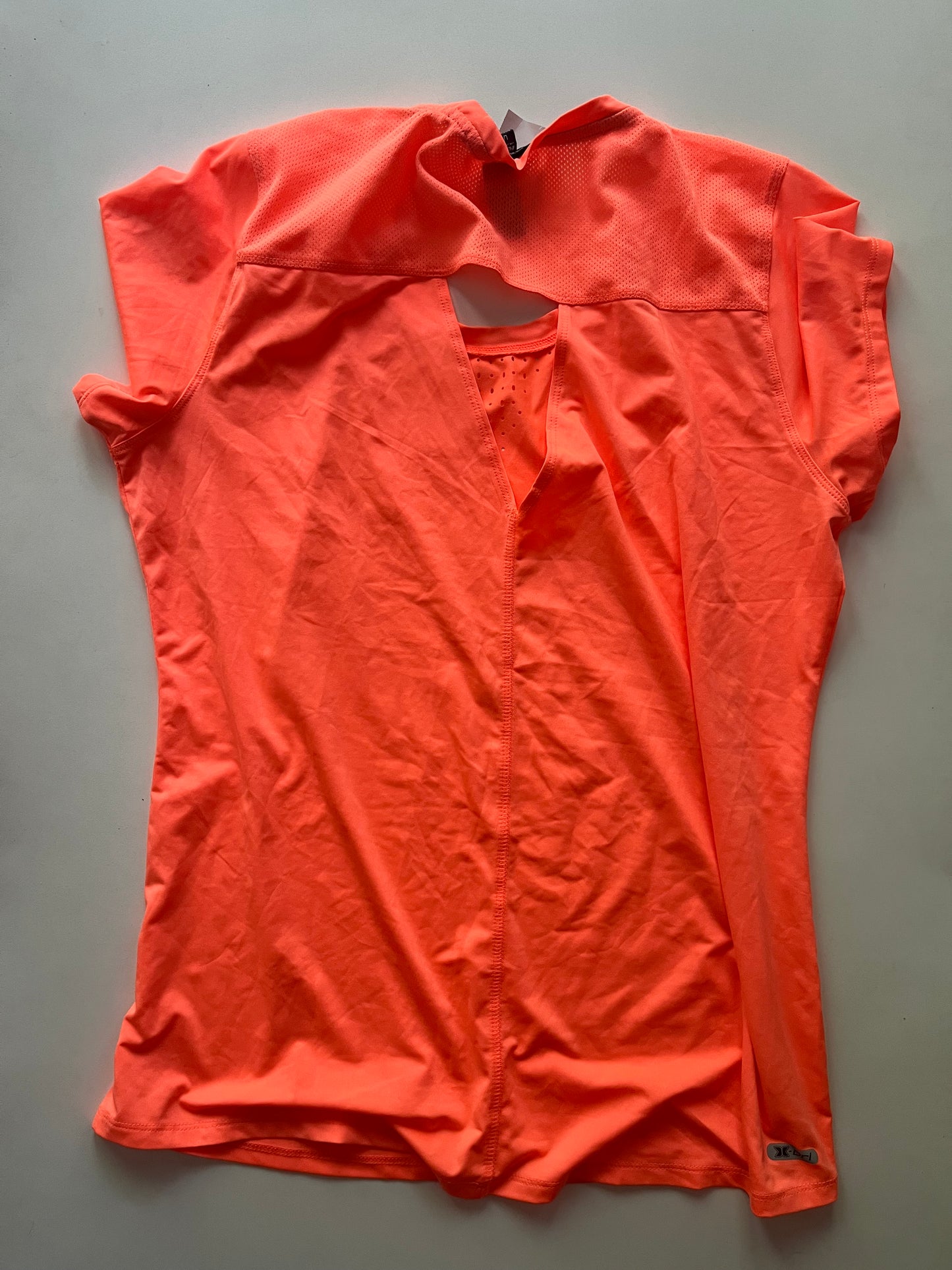 Athletic Top Short Sleeve By Rbx In Orange, Size: L