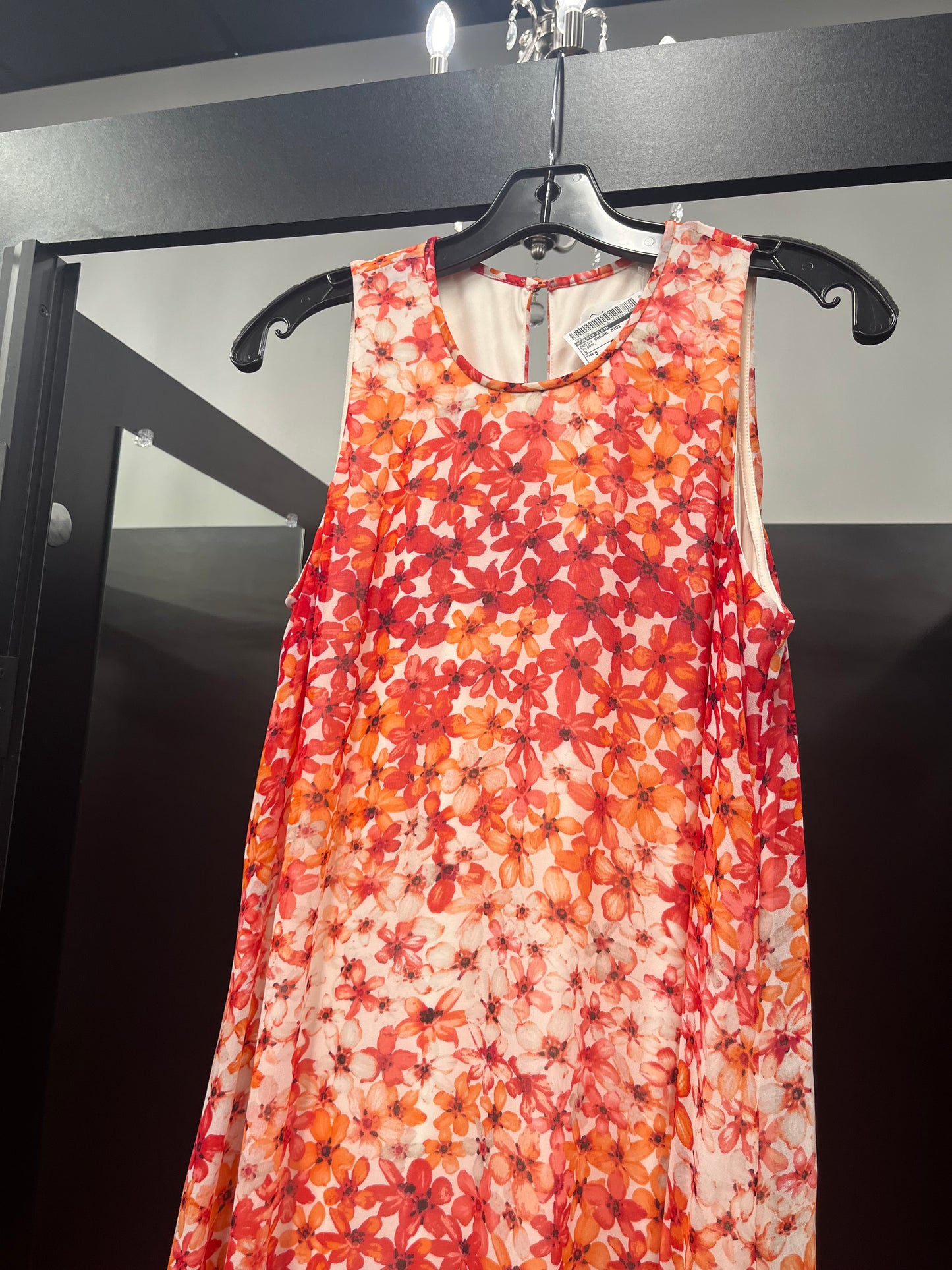 Dress Casual Midi By Calvin Klein In Floral, Size: 8