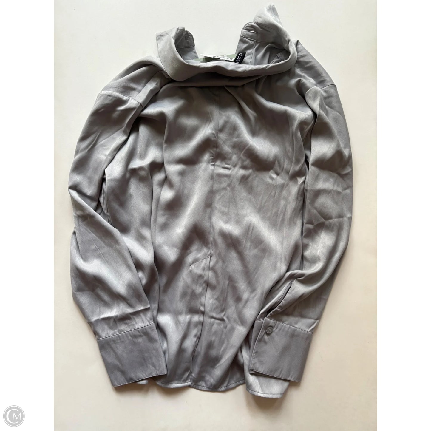 Blouse Long Sleeve By Divided In Silver, Size: S
