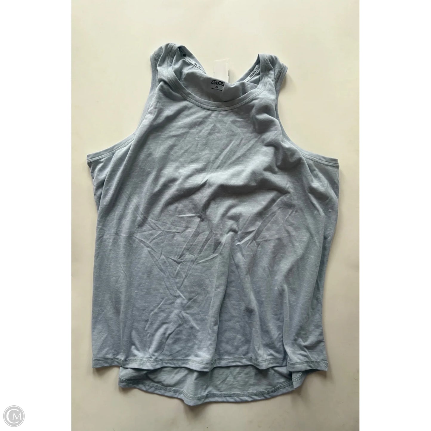 Athletic Tank Top By Zelos In Grey, Size: 2x