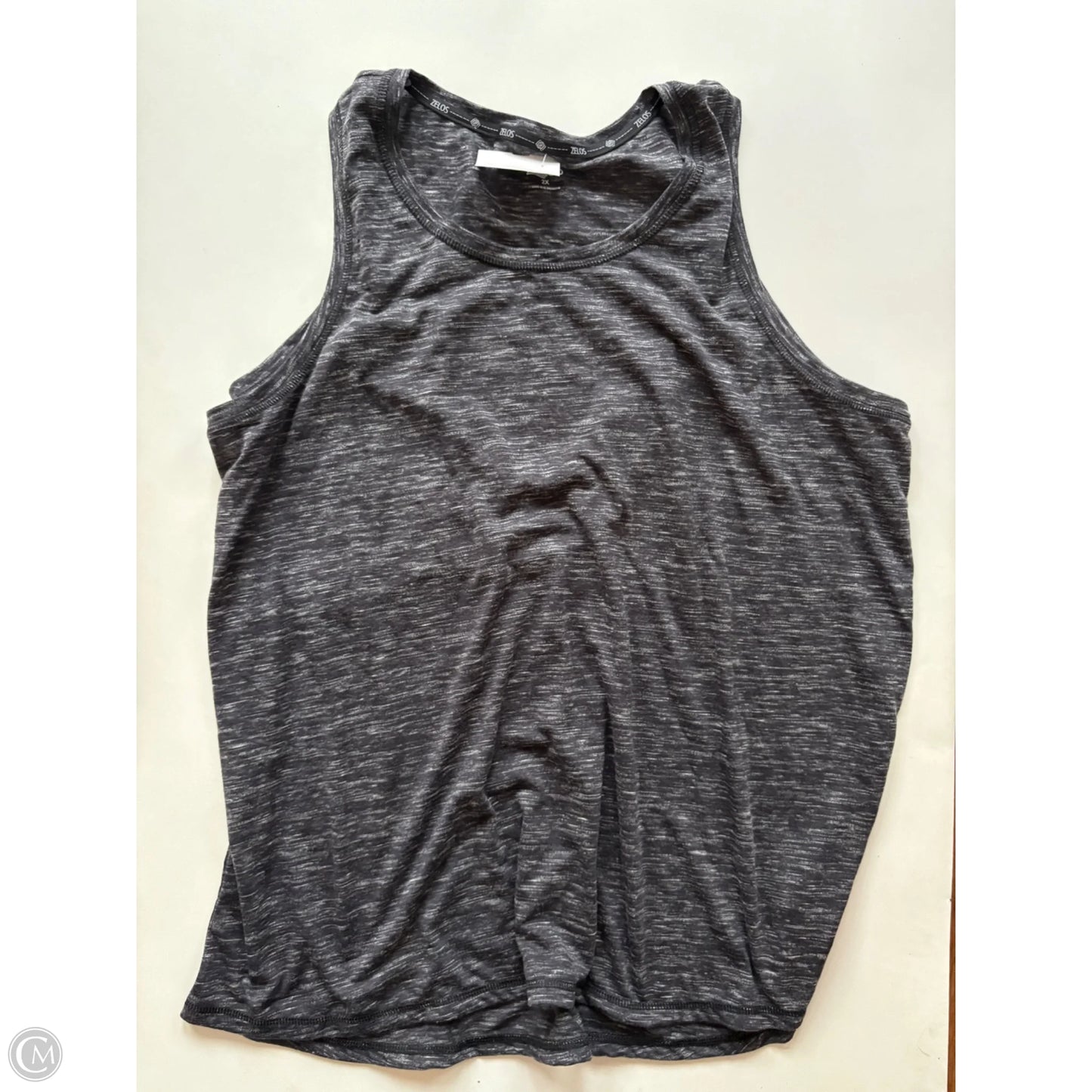 Athletic Tank Top By Zelos In Grey, Size: 2x