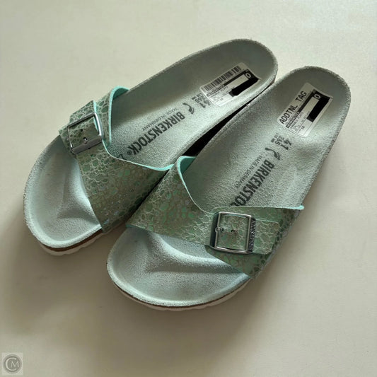 Sandals Flats By Birkenstock In Teal, Size: 10