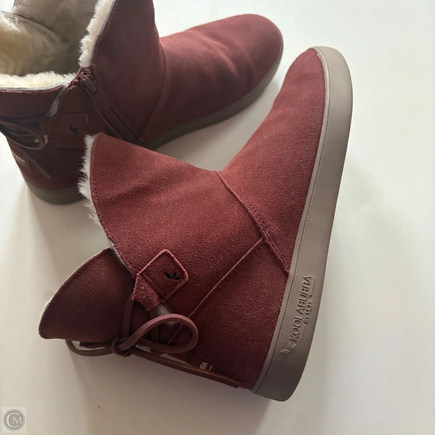 Boots Designer By Ugg In Maroon, Size: 8