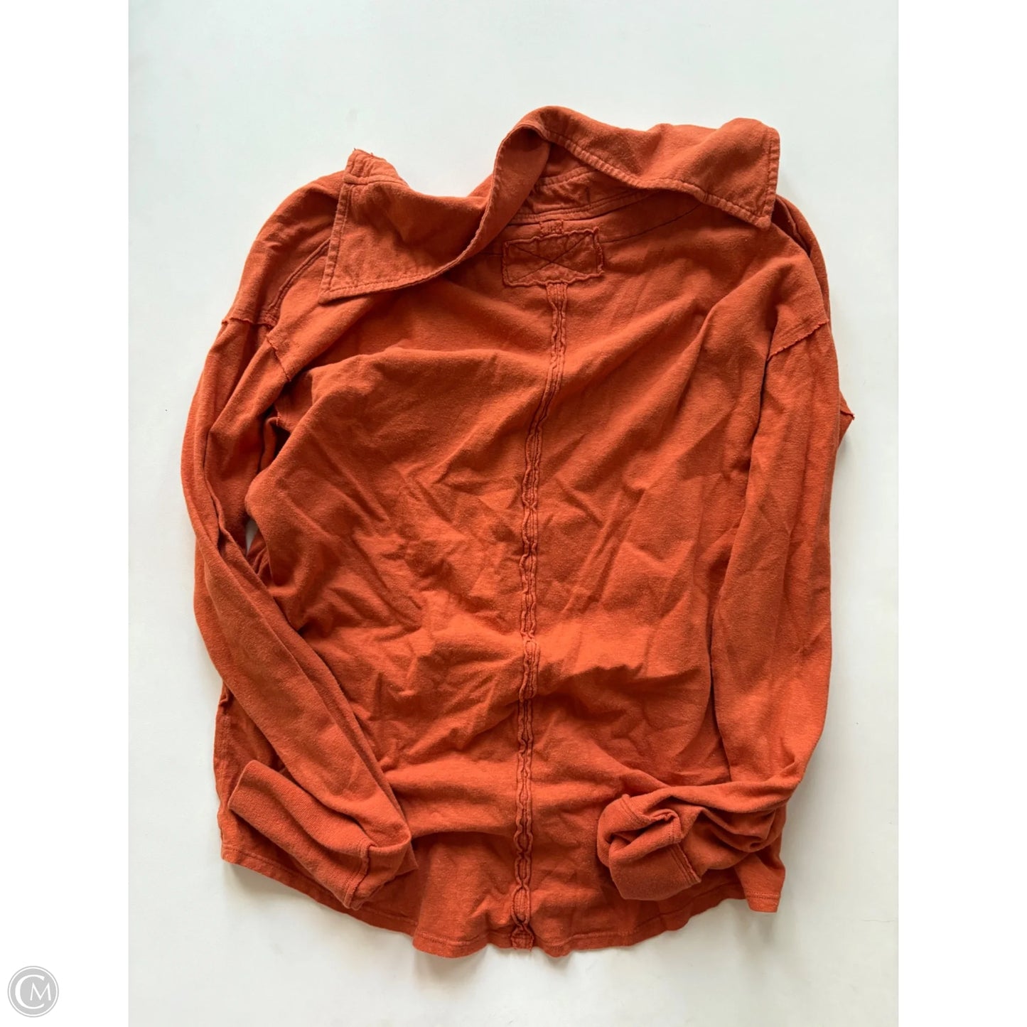 Blouse Long Sleeve By Free People In Orange, Size: S