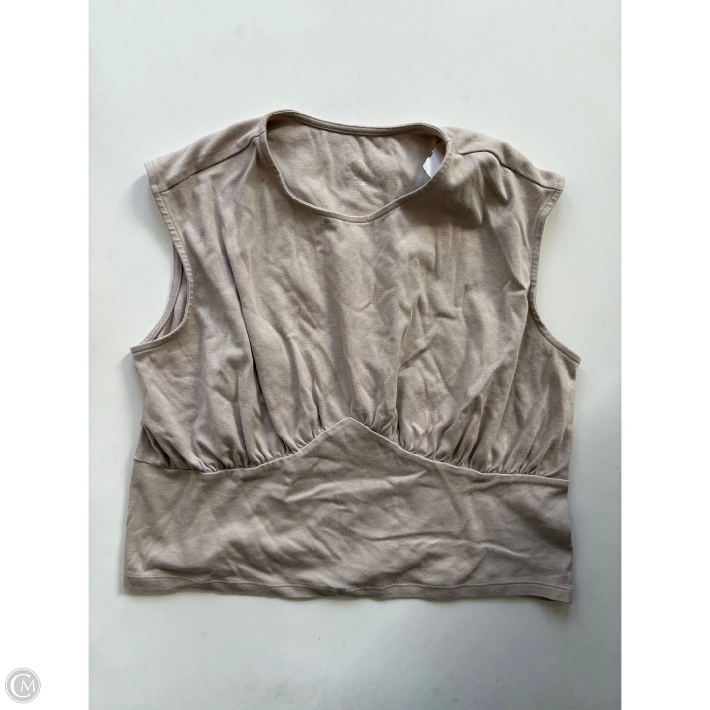 Blouse Sleeveless By A New Day In Tan, Size: L