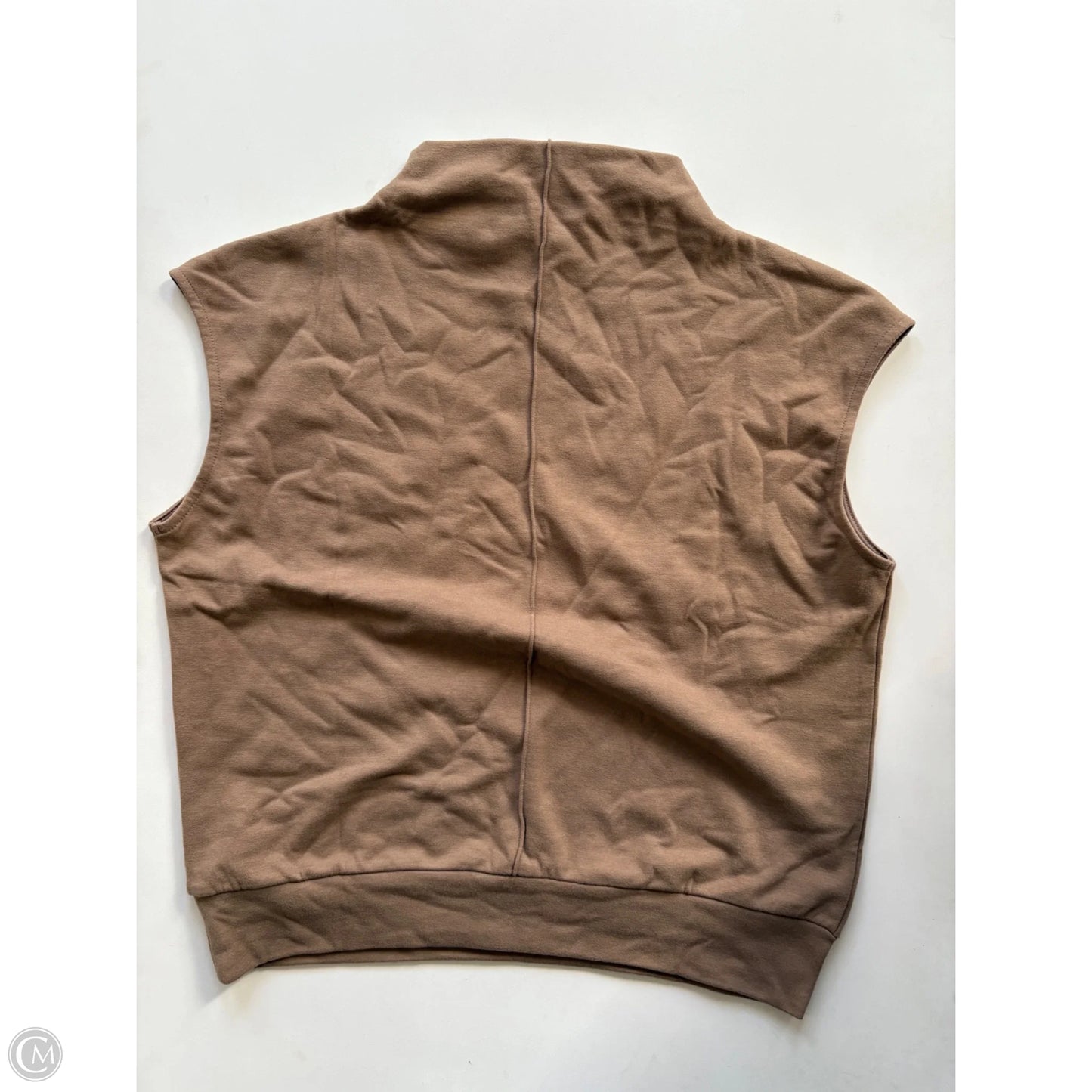 Blouse Sleeveless By Melloday In Brown, Size: L