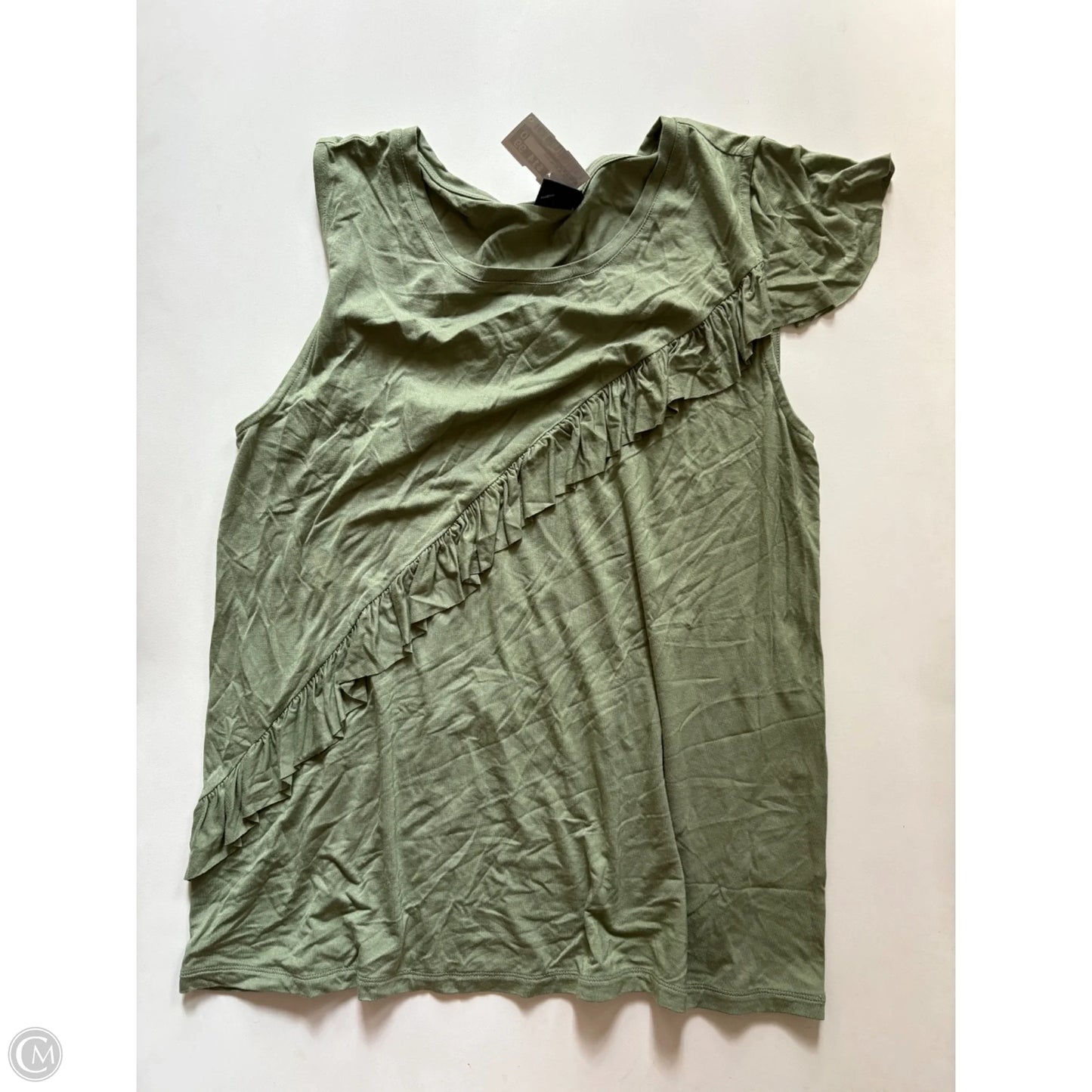 Blouse Sleeveless By Kaari Blue In Green, Size: L
