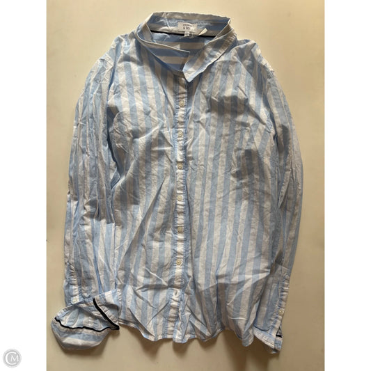 Blouse Long Sleeve By Crown And Ivy In Striped Pattern, Size: Xxl
