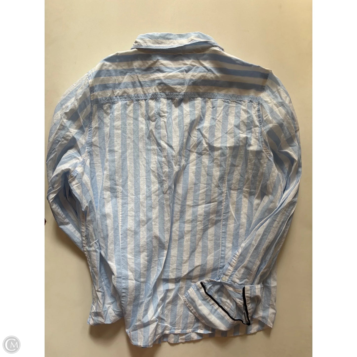 Blouse Long Sleeve By Crown And Ivy In Striped Pattern, Size: Xxl