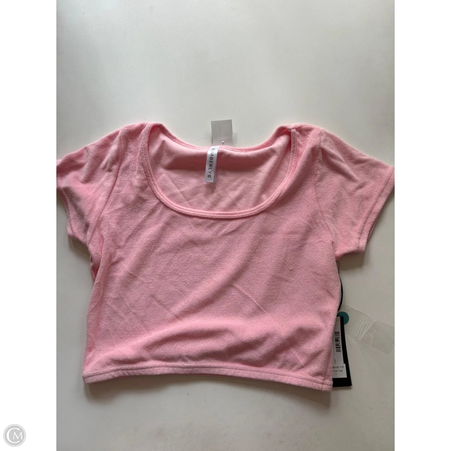 Blouse Short Sleeve By Kimberly In Pink, Size: L