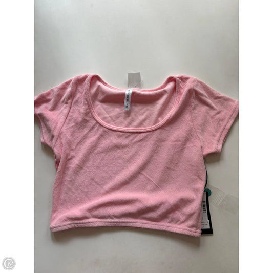 Blouse Short Sleeve By Kimberly In Pink, Size: L