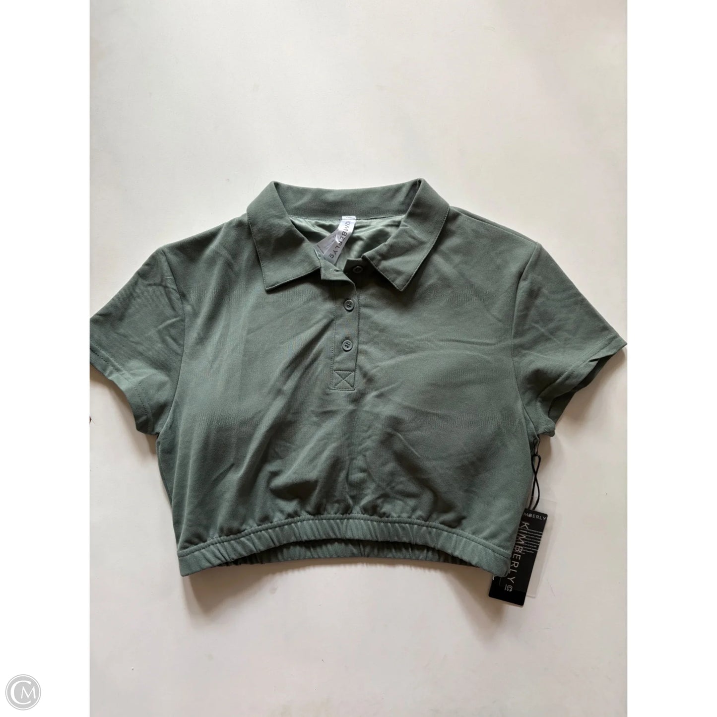 Blouse Short Sleeve By kimberly In Green, Size: L