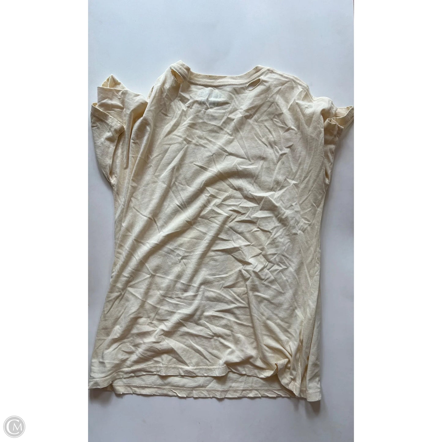 Blouse Short Sleeve By Cmc In Cream, Size: S