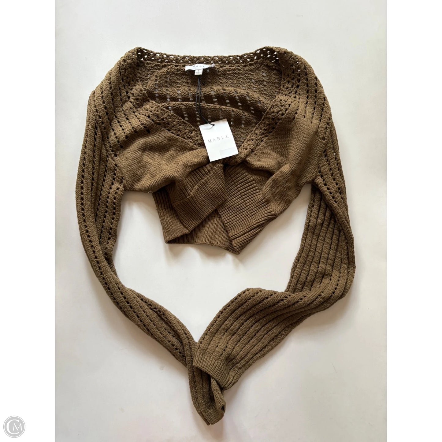 Blouse Long Sleeve By Mable In Green, Size: S