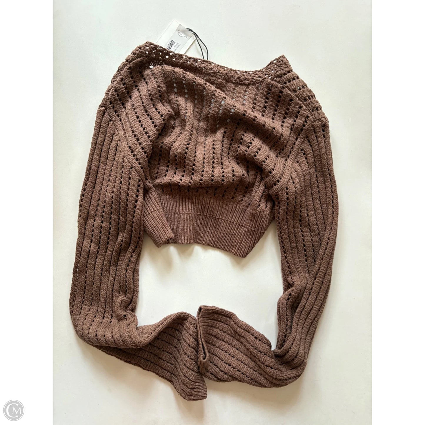 Blouse Long Sleeve By Mable In Brown, Size: L