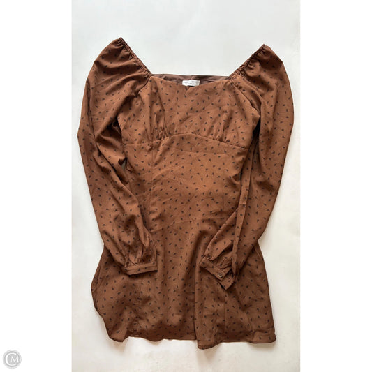 Dress Casual Midi By Paper Crane In Brown, Size: Small