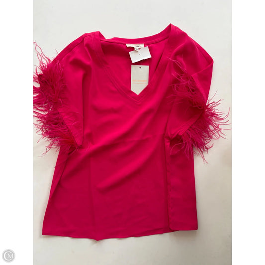 Blouse Short Sleeve By Ee Some In Pink, Size: M