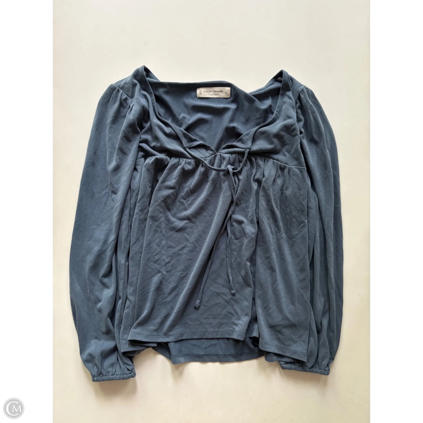Blouse Long Sleeve By Lucky Brand In Blue, Size: Xs