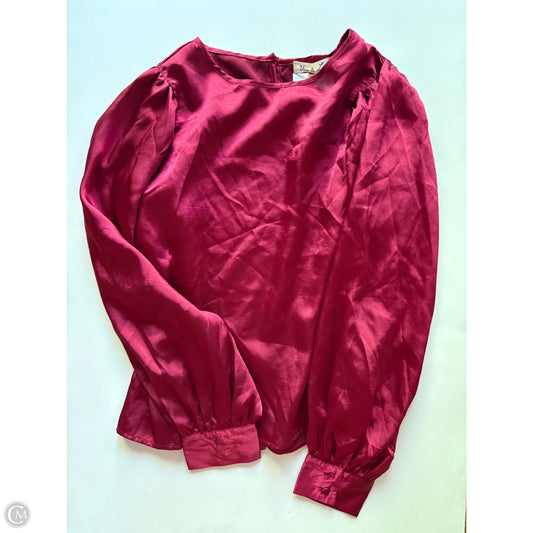 Blouse Long Sleeve By vine and love In Red, Size: M