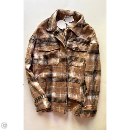 Blouse Long Sleeve By Paper Crane In Plaid Pattern, Size: S