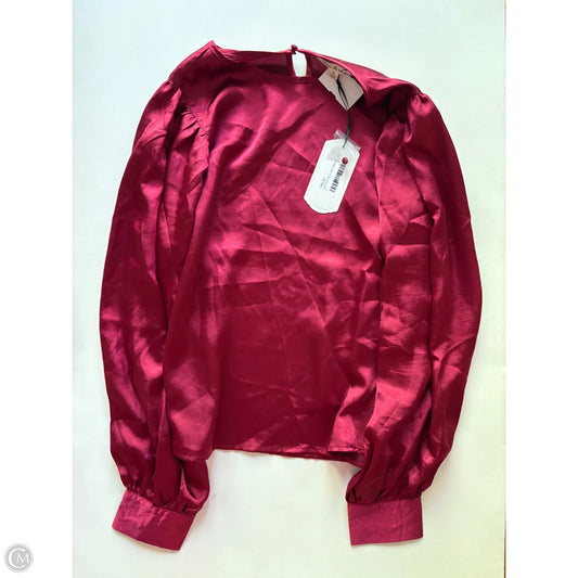 Blouse Long Sleeve By vine and love In Red, Size: S