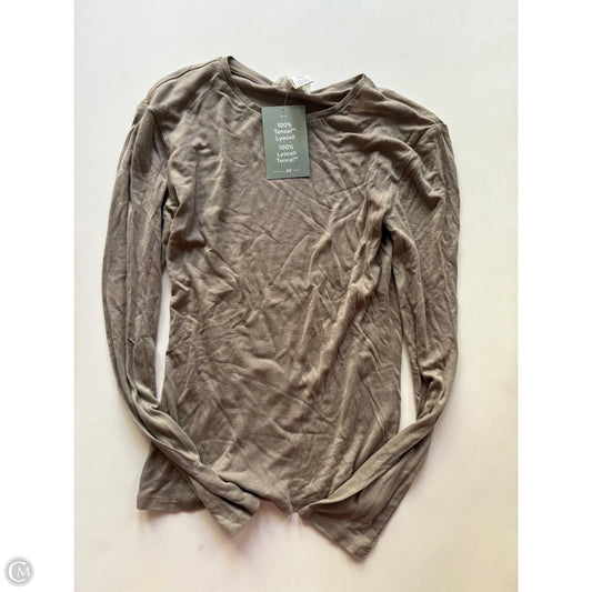 Blouse Long Sleeve By H&m In Tan, Size: S