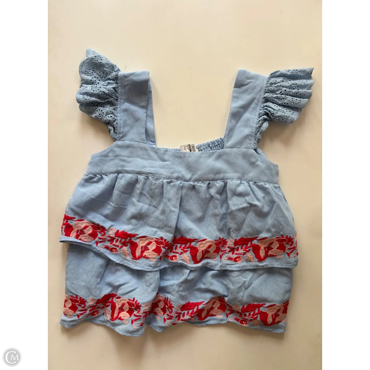 Blouse Long Sleeve By Entro In Blue, Size: M