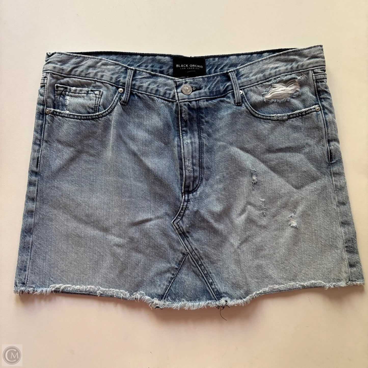 Skirt Mini & Short By Black Orchid In Blue, Size: M