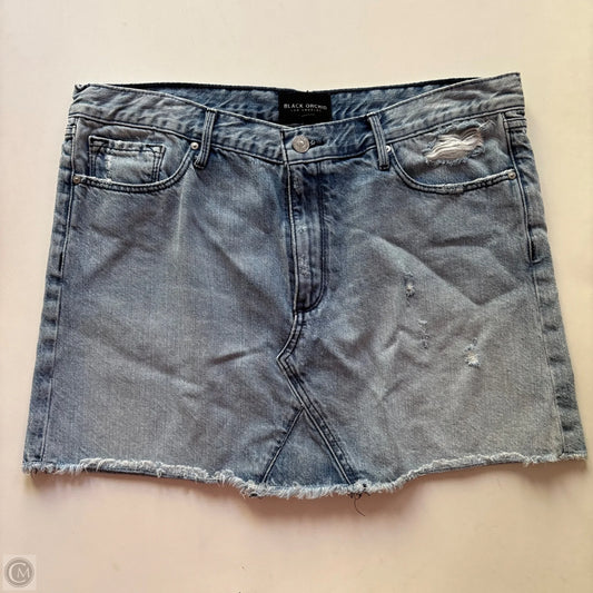 Skirt Mini & Short By Black Orchid In Blue, Size: M