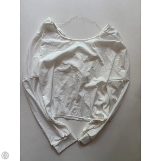 Athletic Top Long Sleeve Crewneck By kimberly In White, Size: L