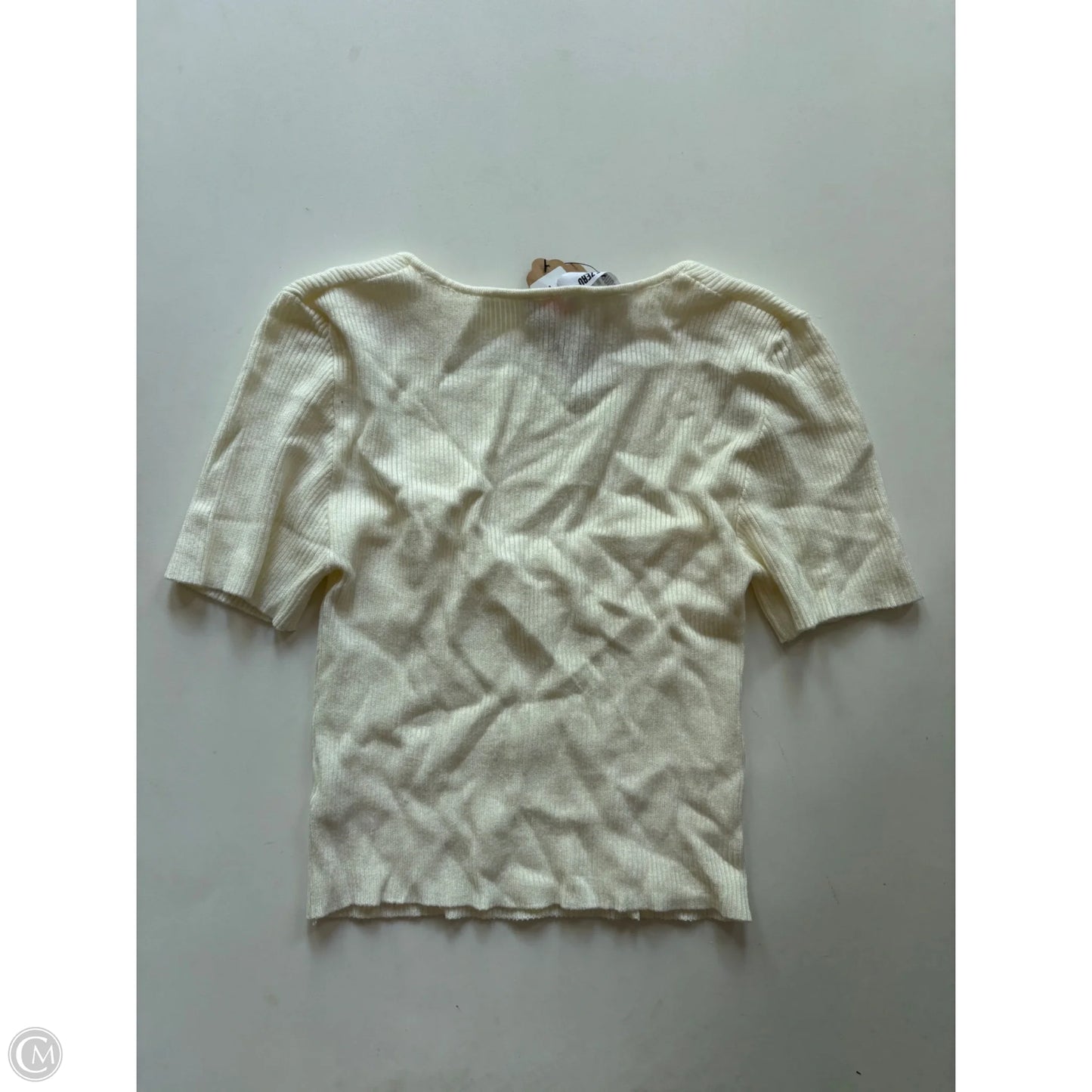 Blouse Short Sleeve By Double Zero In Cream, Size: L