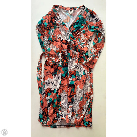 Dress Casual Short By Anne Klein In Floral Print, Size: M