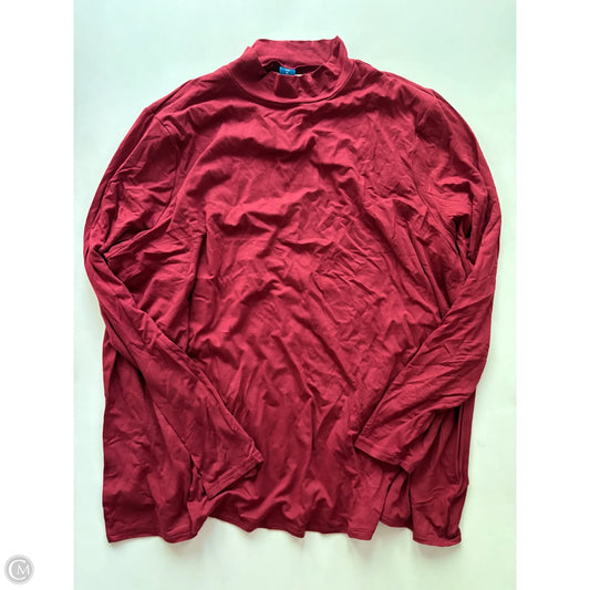 Blouse Long Sleeve By Old Navy In Red, Size: Xl